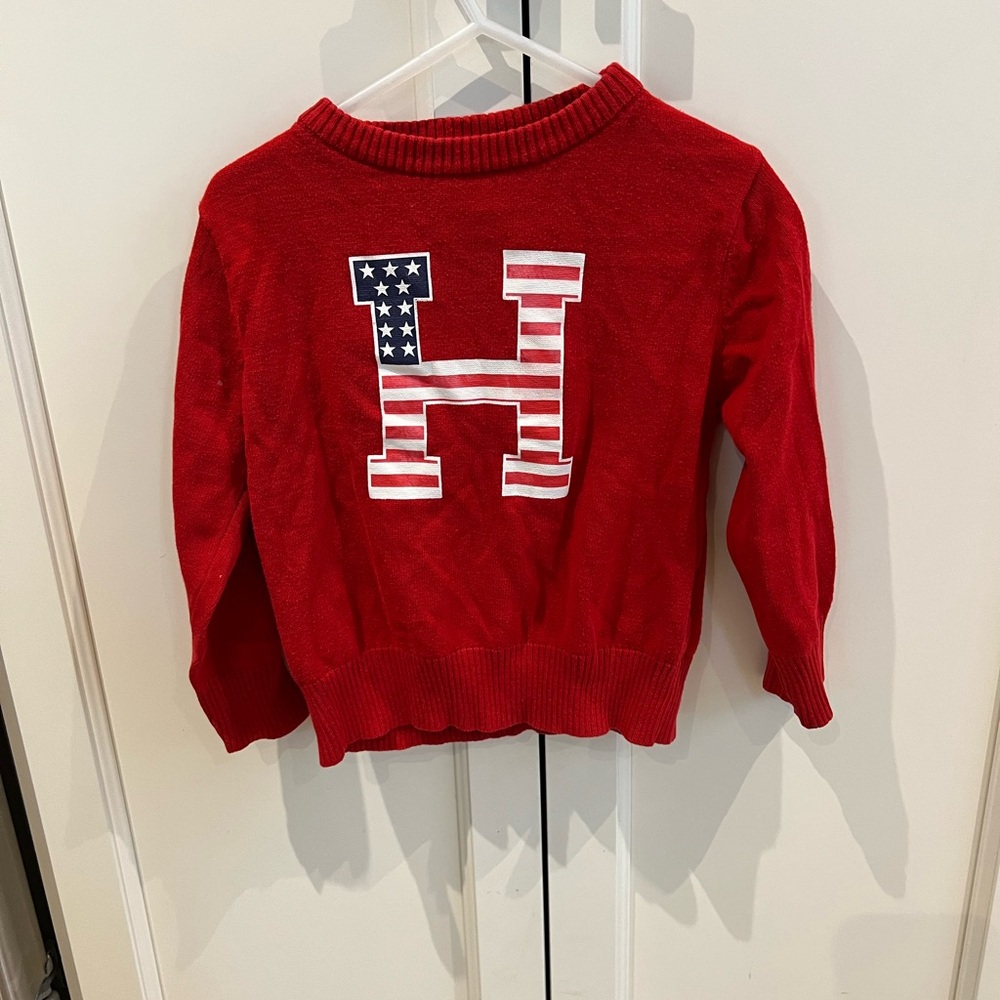 Tommy Hilfiger Red Kids Sweater with Flag H